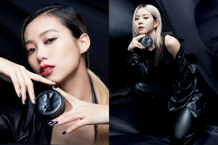 YSL 2022 限量版黑皮革氣墊粉底