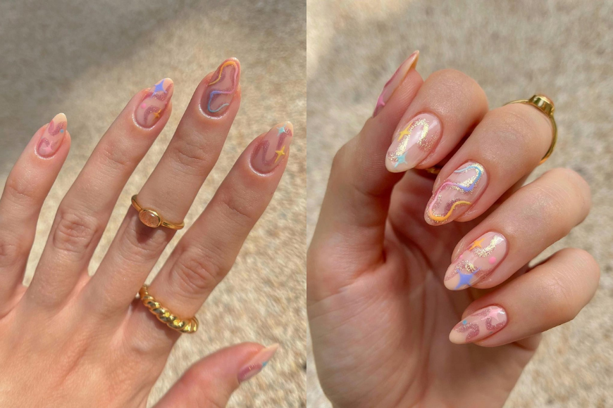 Care Bear pastel 色美甲 Jennie