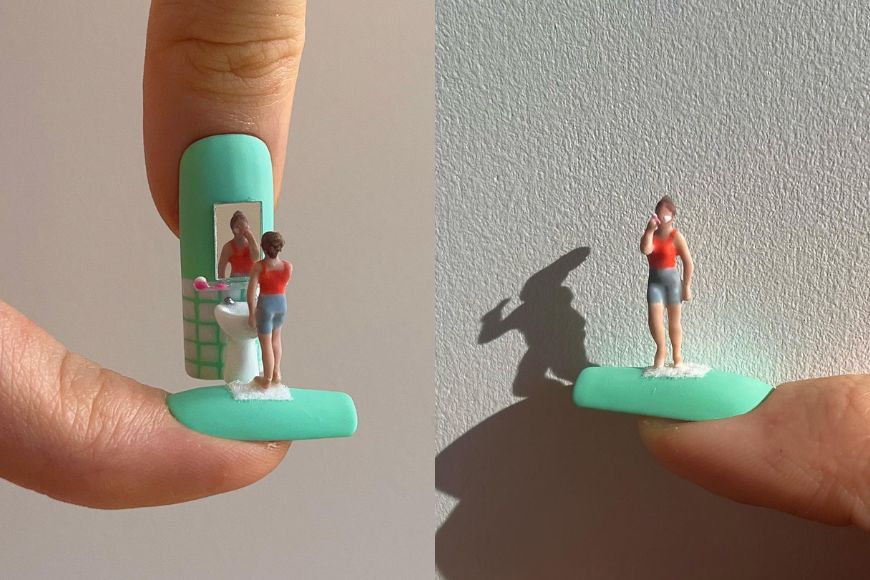 Soph Parkinson nail 微雕美甲