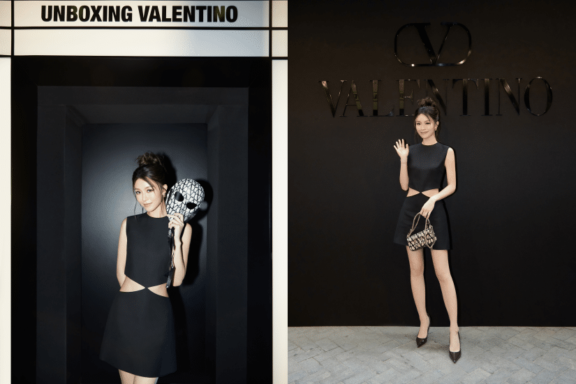 Janice Man Valentino連衣裙 Janice Man Valentino鏤空露腰連衣裙,搭配 VALENTINO Mini Locò